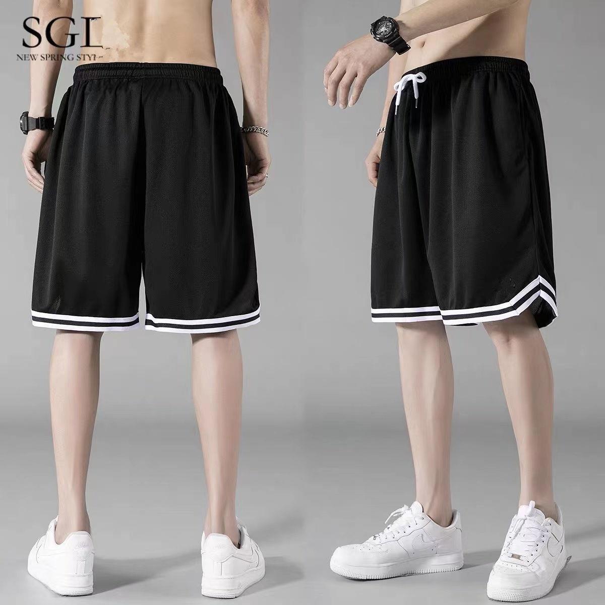 Pantalones cortos deportivos de verano para hombres pantalones exteriores flojos delgados pantalones cortos de playa de secado rápido de moda Pantalones cortos casuales de seda de hielo