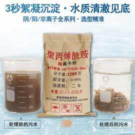 聚丙烯酰胺絮凝剂pam非阴离子阳离子工业专用污水处理沉淀剂酰胺