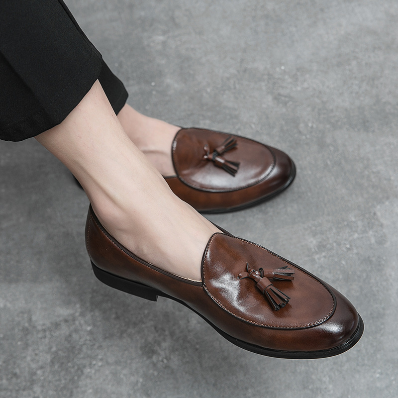 Comercio extranjero transfronterizo zapatos de cuero de bordas grandes hombres 38 - 46 yardas hombres de negocios británicos zapatos Lefour para hombres image 4