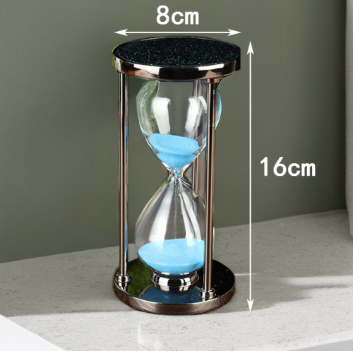 Metal hourglass timer home decoration glass ornaments creative birthday gifts gifts wholesale jewelry crafts