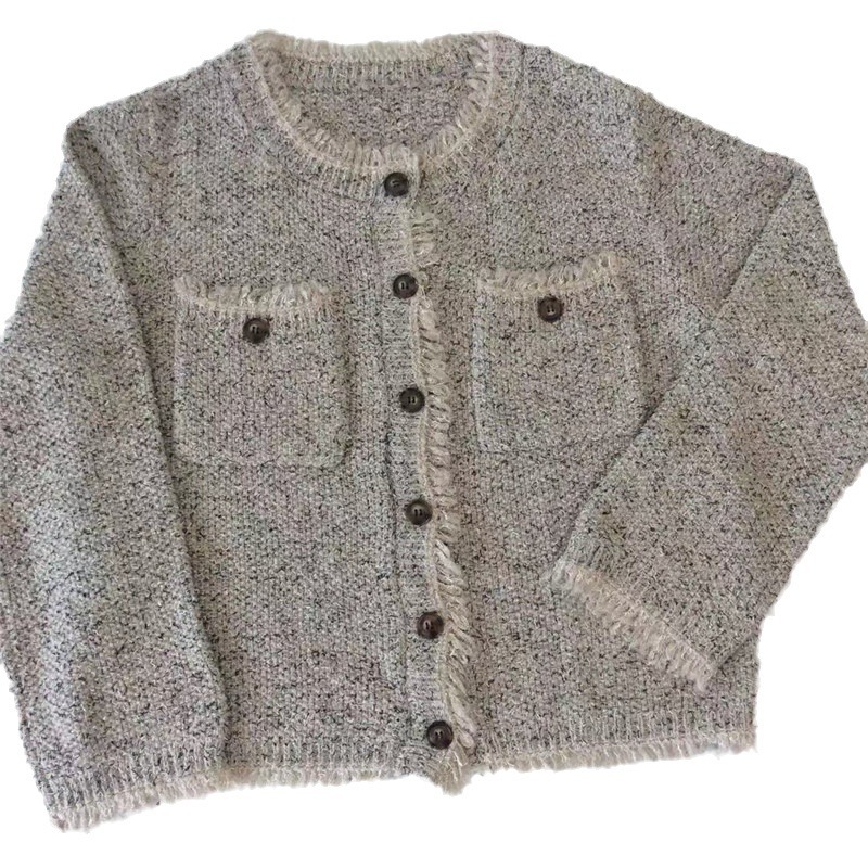 24 Dongpuyuan en stock 2024 otoño y invierno nuevo diseño de suéter retro coreano simple