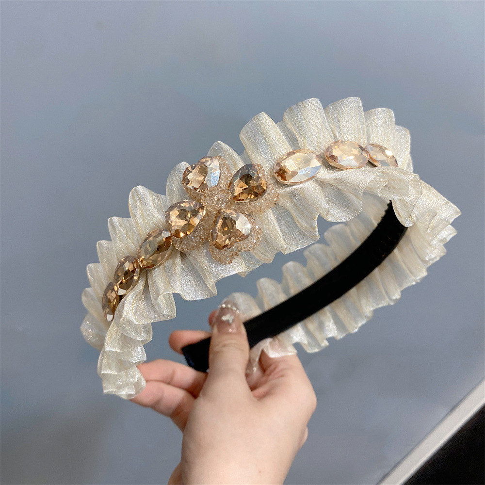 Butterfly Pattern Women's Gender Fairy Style Lady Butterfly Gauze Inlay Rhinestones Hair Band