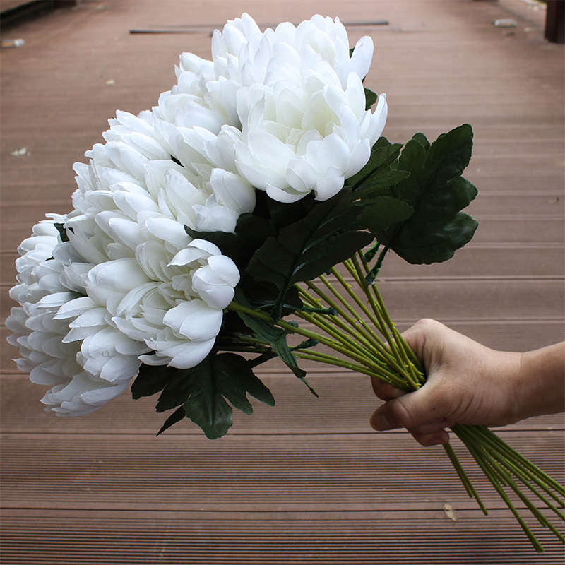 单枝假菊花仿真雏菊祭祀花追悼手捧花上坟花扫墓花陵园墓地摆放花