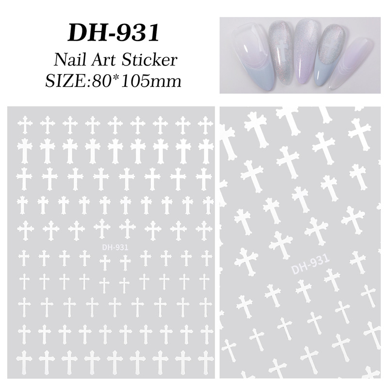 ソリッドカラークロスネイルアートステッカーフラット粘着シンプルで多用途クロスネイルステッカージュエリー DH931|undefined