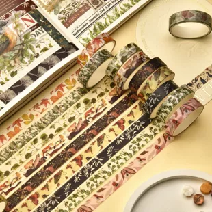 Forest quotation series and paper tape basic diary tape material diy decorative sticker tape