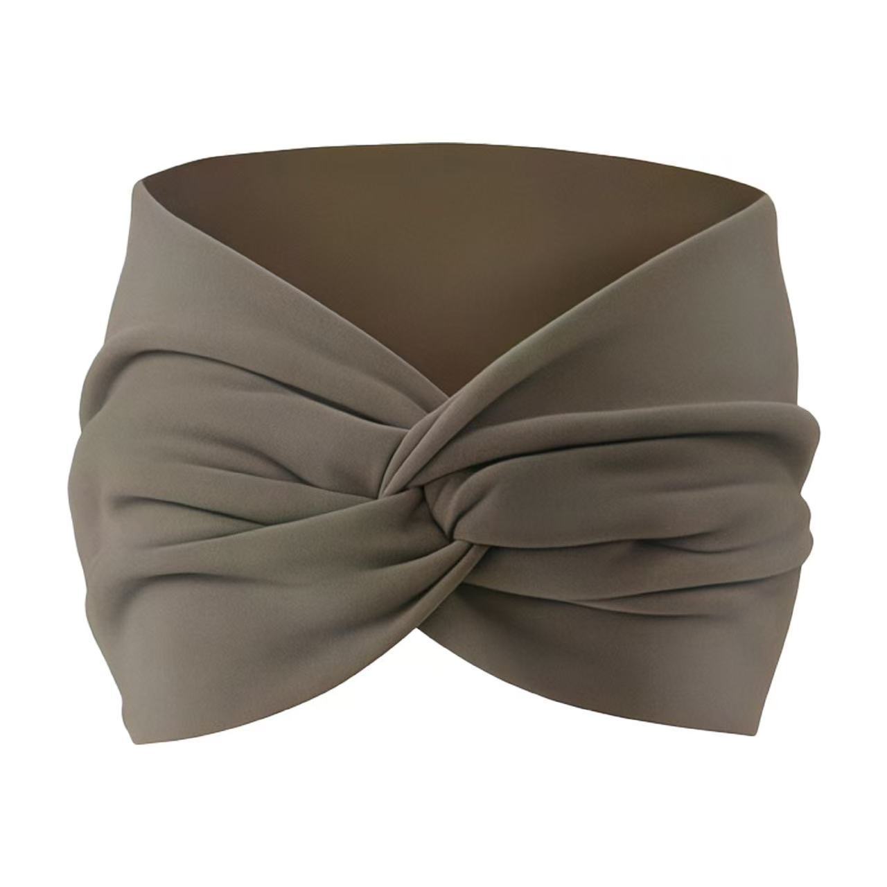 Europa y los Estados Unidos de color sólido banda de pelo deportiva ancho banda de pelo antiperspirante bandana de pelo yoga fitness banda de pelo deportiva absorción de sudor adornamiento para el pelo