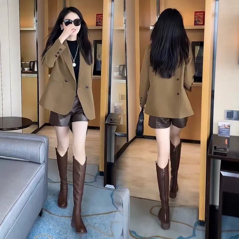 Women's Blazer Autumn New 2025 Popular High-End Casual Street Style Petite Trendy Suit Jacket