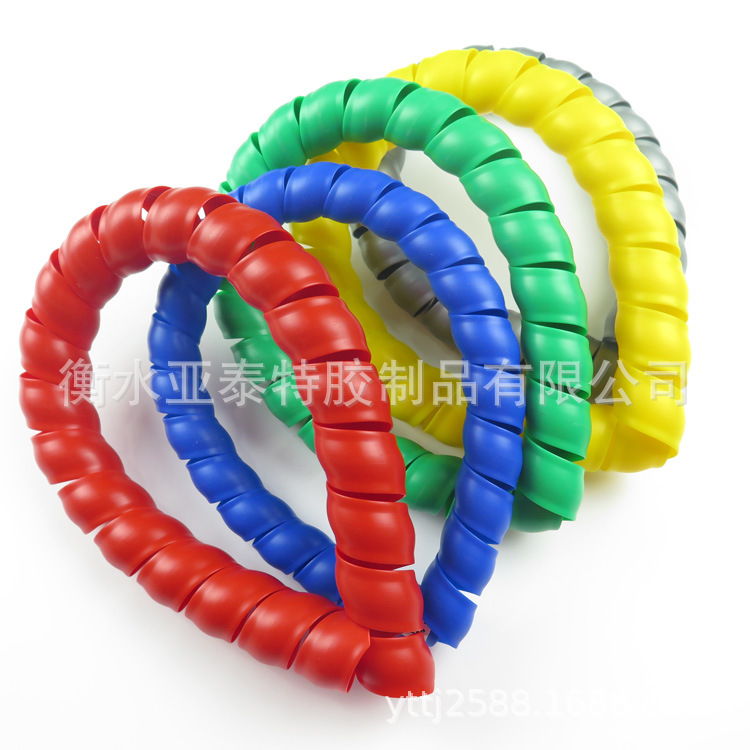 彩色螺旋保护套胶管液压油管螺旋护套煤矿电缆线缆阻燃护套批发