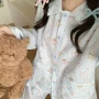 少女春秋季条纹爱心家居服