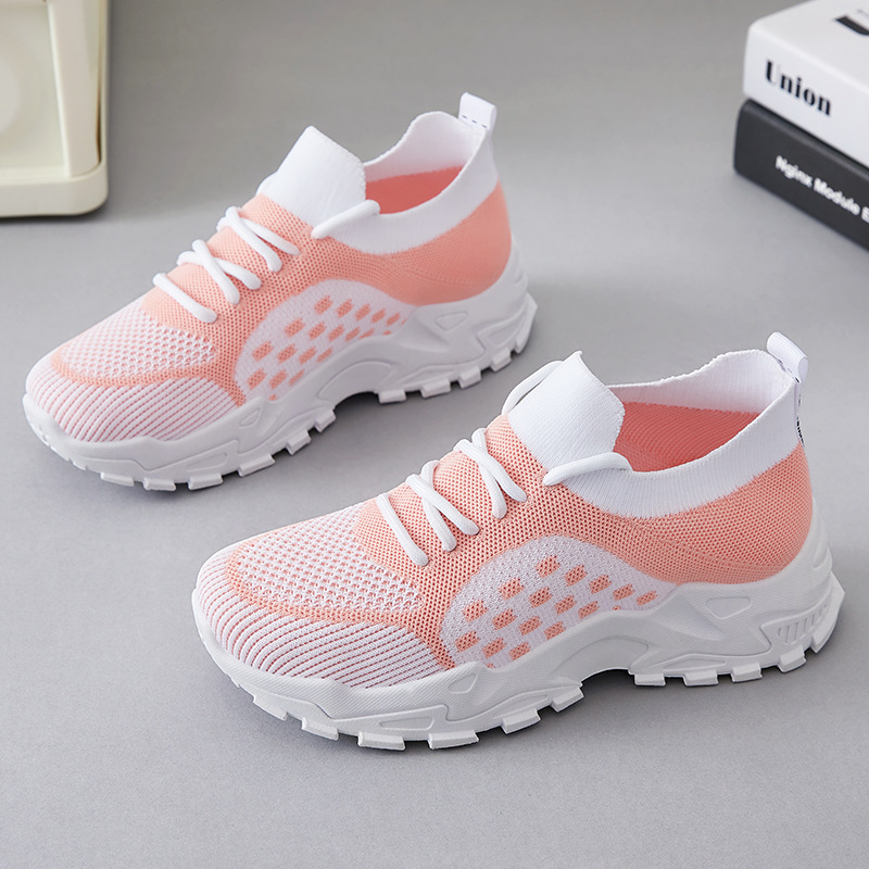 Zapatos mujer todo-fósforo verano nuevo estilo zapatos de mujer suela suave sin pies cansados zapatos de plataforma cómodos y transpirables zapatos deportivos de comercio exterior de moda