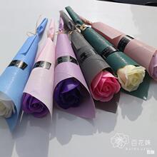 情人节母亲节单只玫瑰促销品单枝香皂花单支礼品送客户礼物厂家