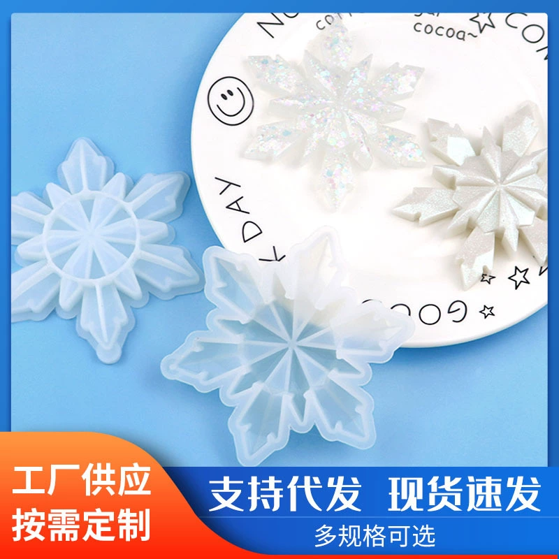 В наличии Оптовая Продажа клея капля формы Одиночная ледяная Снежинка силиконовая подвесная форма замороженная Снежинка Кулон