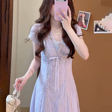 �紺����Ư��������ɫ����ȹ��Ů��2026�¿С��������������ȹ