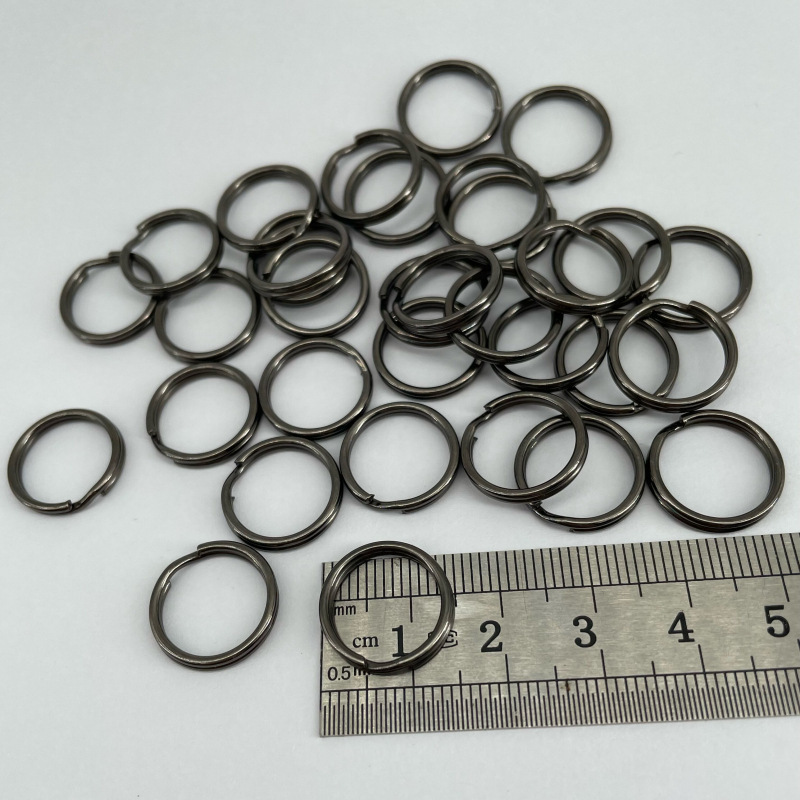 Gun Black 15mm Aperture Gun Color 10mm Circle Black Circle 12mm Circle DIY Accessories 8 Double Circle Small Keychain Wholesale