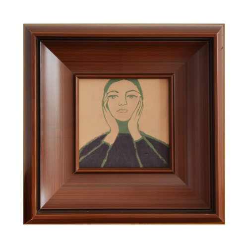 Solid wood niche art retro decorative painting, French medieval style living room bedroom dining cabinet wall art