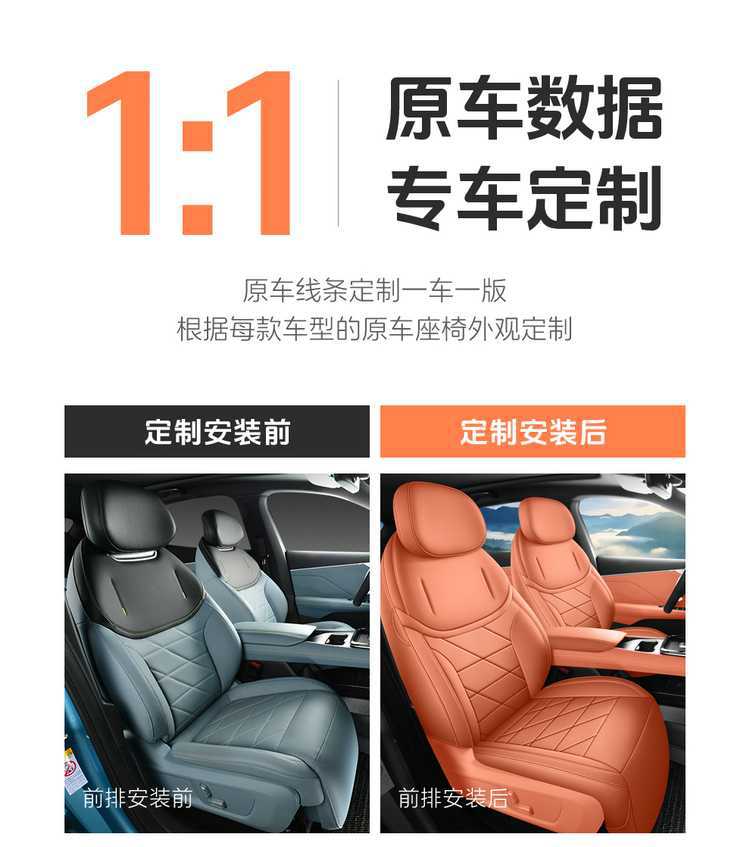 2027 Changan Deep Blue S05 Special Car Seat Cushion, All-Season Universal Full-Coverage Seat Cover, Breathable Leather Seat Cover