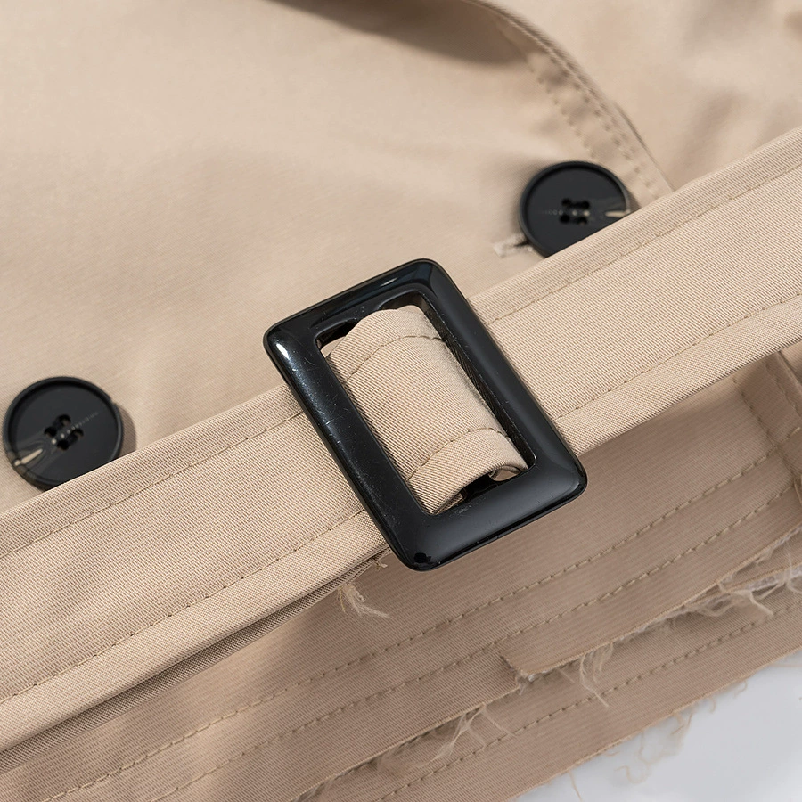 Модерн короткое цветное trench coat, оптовая продажа, европейский стиль, французский стиль, свободный силуэт, британский стиль