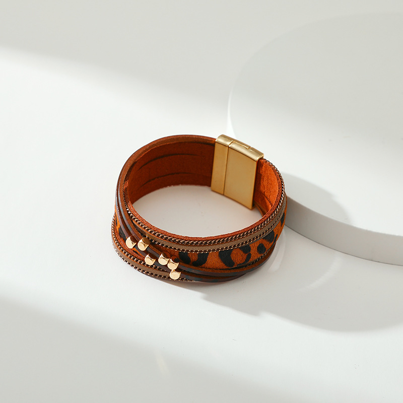 Fashion Leopard Pu Leather Womenu0027S Bangle 1 Piece