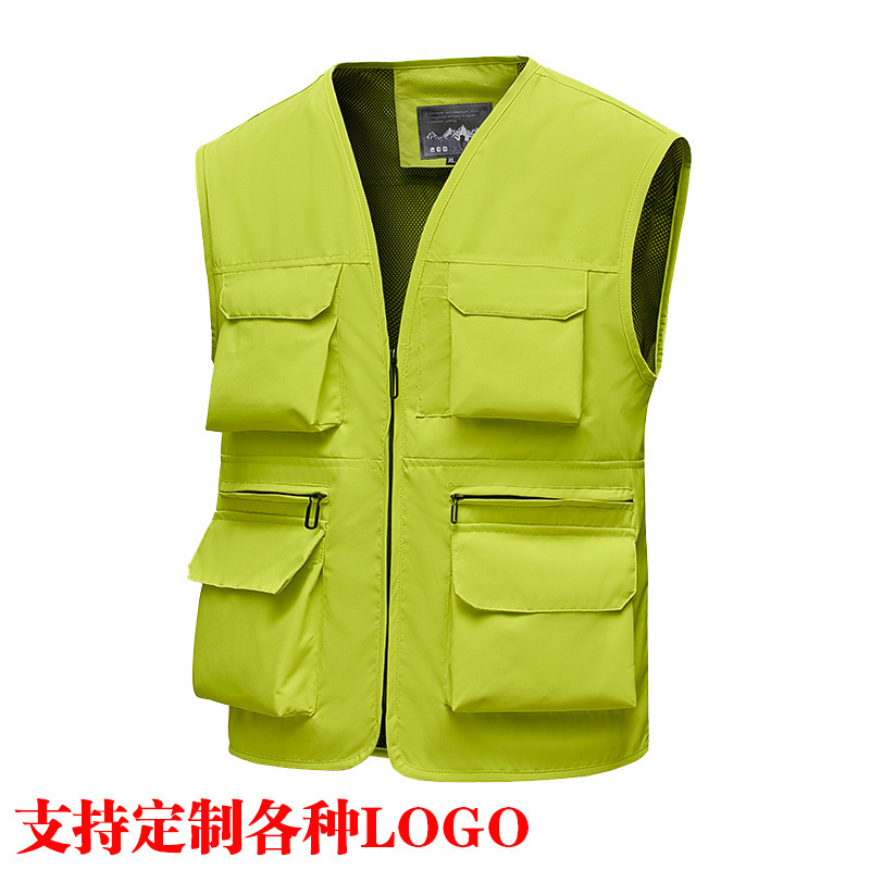 Thin Work Vest Men's Customized Outdoor Photography Fishing Volunteer Advertising Vest Safety Vest Work Clothes Thin Work Vest Men's Customized Outdoor Photography Fishing Volunteer Advertising Vest Safety Vest Work Clothes