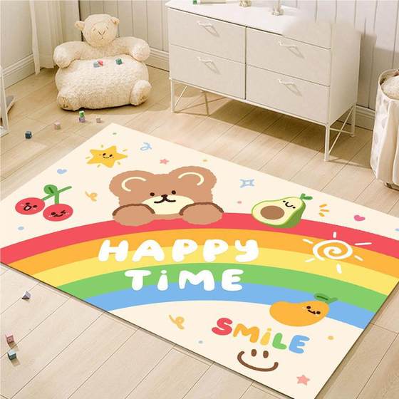Children's Room Carpet Living Room Wash-Free Erasable Reading Area Floor Mat Baby's Bedroom Non-Slip Crawling Mat Bedside Carpet