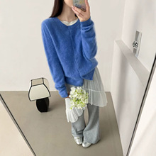 2026秋冬韩设计师款小众针织上衣FACA*E PAT*ERN毛衣开衫女装