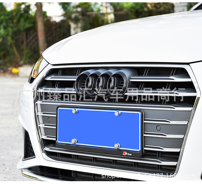 Suitable for Audi Car Logo Modification A3/A4L/A5/A6L/A7/Q2L/Q3/Q5L Four-Ring Black Warrior Front and Rear Logo