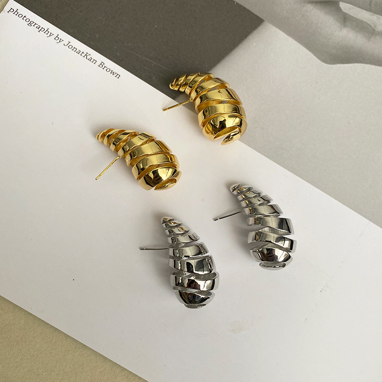 1 Pair Quantity 1 Pair Modern Style Water Droplets Plating Copper Ear Studs