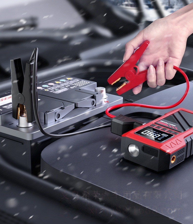 New Cross-Border Model of Vehicle-Mounted Emergency Power Supply All-In-One Device with Lithium Battery Jump Starter and Powerful Air Pump