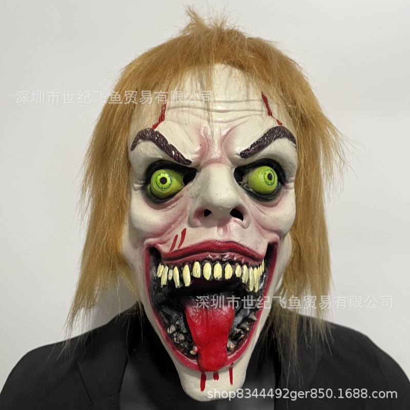 Halloween Soul Broken Clown Mask Cosplay Festival divertido vestido nuevo casco de látex en stock