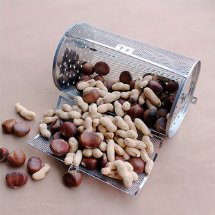 Stainless steel oven rotating roller grill cage peanut melon seeds nuts chestnut baking barbecue shop tool accessories
