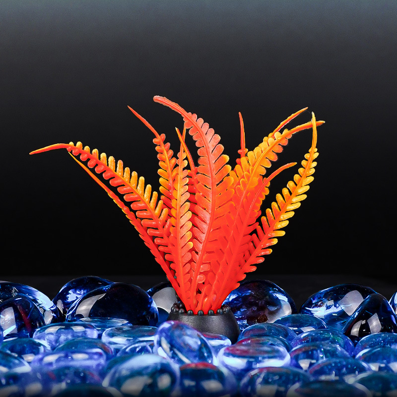 Venta directa de fábrica al por mayor pecera mesa de arena plástico decorativo simulación plantas de plantas acuáticas flores falsas acuario paisajismo plato de comedor