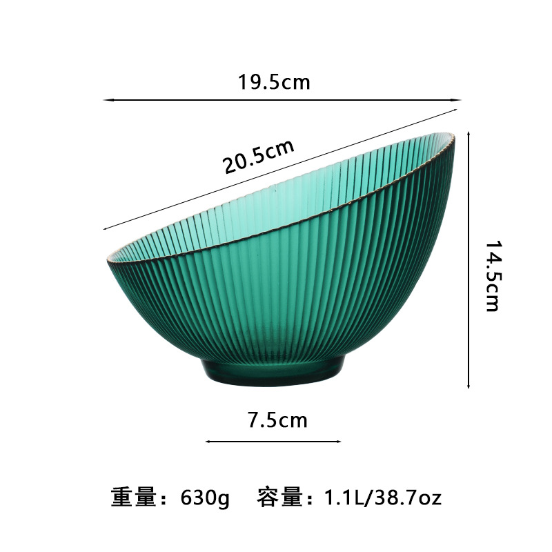 Lago verde Phnom Penh vertical estampado media luna bowl 1100ml
