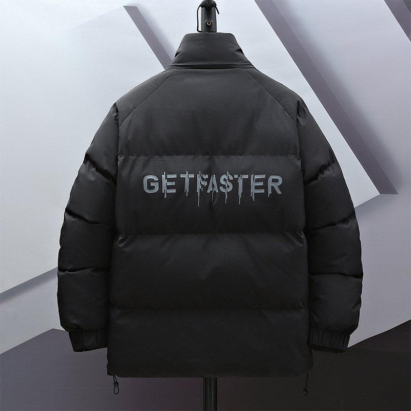 Abrigo acolchado de algodón para hombres 2023 Invierno Nuevo más el tamaño suelto engrosado Abrigo acolchado de algodón de moda collar de pie abajo abrigo de algodón