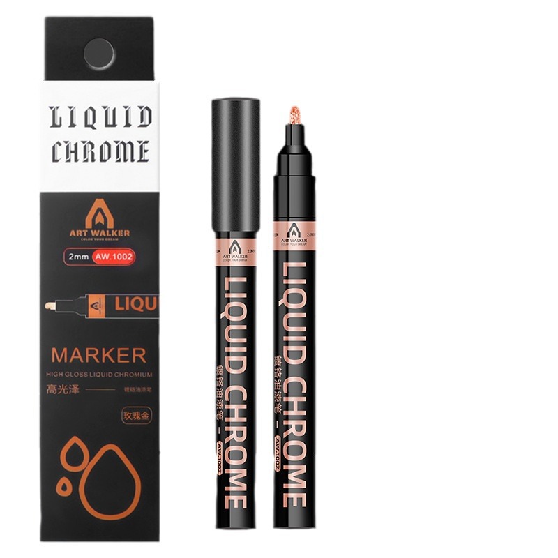 Espejo marcador lápiz de pintura de resaltado Espejo marcador lápiz de metal cromado DIY modelo de pintura lápiz de galvanoplastia
