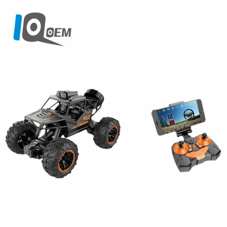 IQ0EM 1:18 with camera remote control car alloy climbing car big off-road vehicle charging video racing children's toy