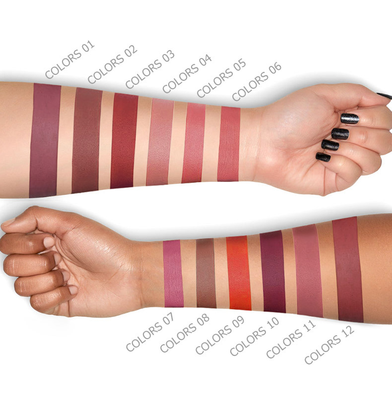 Langmanni 12-color matte Lip Gloss set, matte lip gloss Amazon Lipstick set undefined
