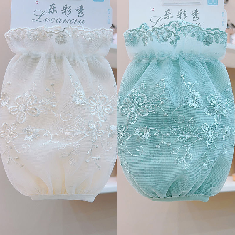Rose flower 2 pairs (beige+green)