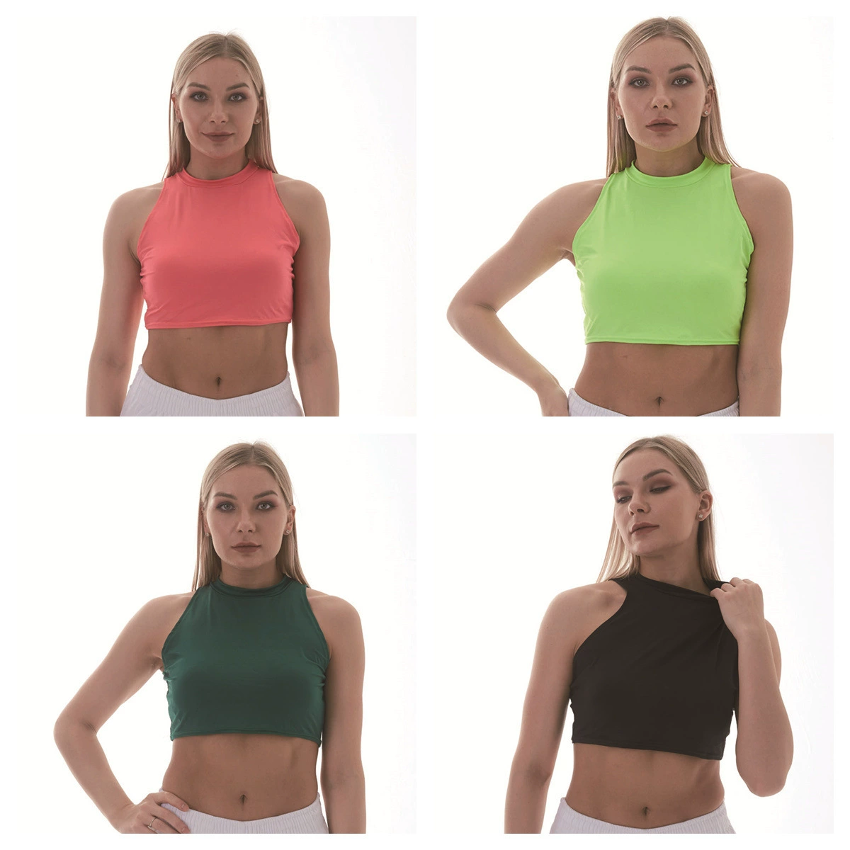 Трансграничные прямые продажи, спортивный Универсальный тонкий жилет, нижнее белье больших размеров, молочный Шелковый высокоэластичный Топ