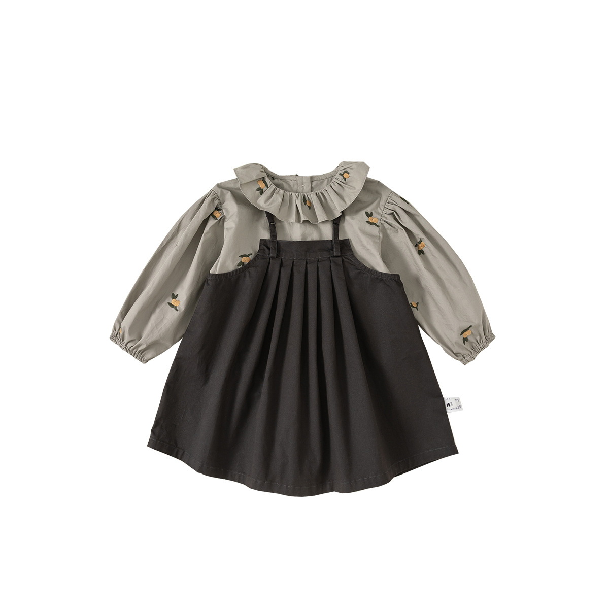 Babycity ropa de primavera para niñas traje estilo preppy camisa falda de la Liga de dos piezas ropa para niños QT23156