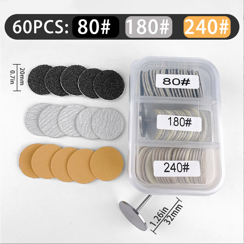 Juego de piezas de cepillado de uñas, gasa de pulido de recorte de uñas, herramientas de pulido de capullo duro de piel muerta en las plantas de los pies