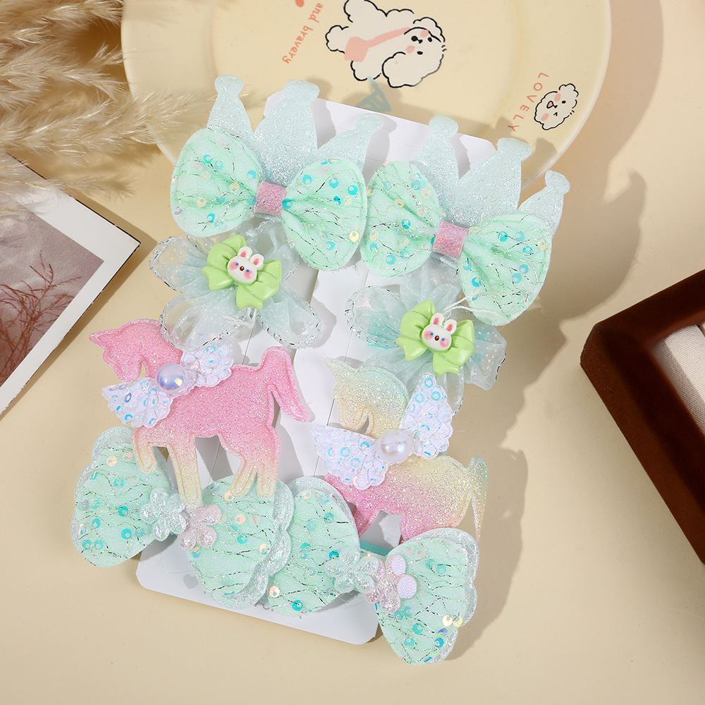 Niños arco flores pinzas de cabello para bebés tela encaje pinzas de frange princesa no lastimar pinzas de cabello