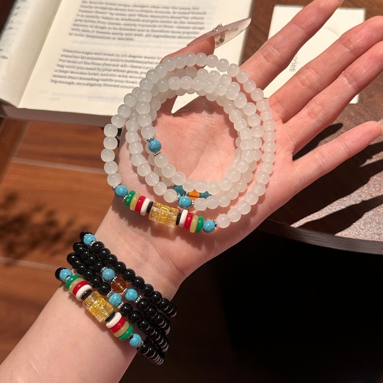 Multi-Layered Six-Syllable Mantra Bracelet, New Chinese Style National Style 108-Bead Buddhist Prayer Beads Bracelet, Couple's Jewelry
