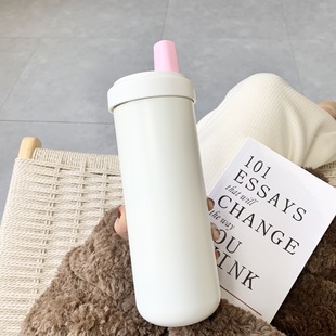 Large-diameter Straw Cold Cup Can Absorb Pearl Milk Tea Simple Large-capacity Thermos Cup 720ml Ice Cup