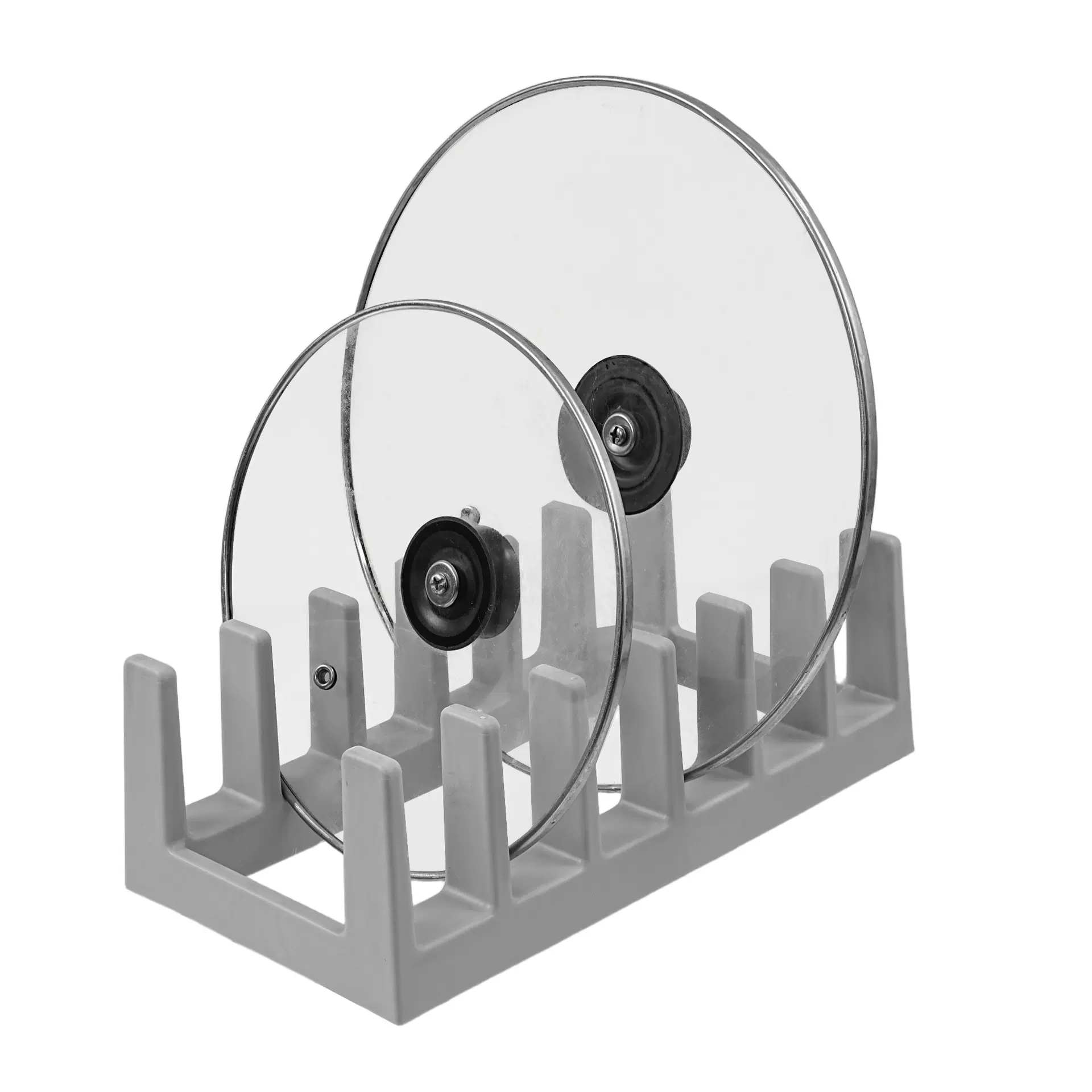 实木厨房锅盖收纳架碗碟沥水架创意实木桌面书碗盘分隔架 锅盖架