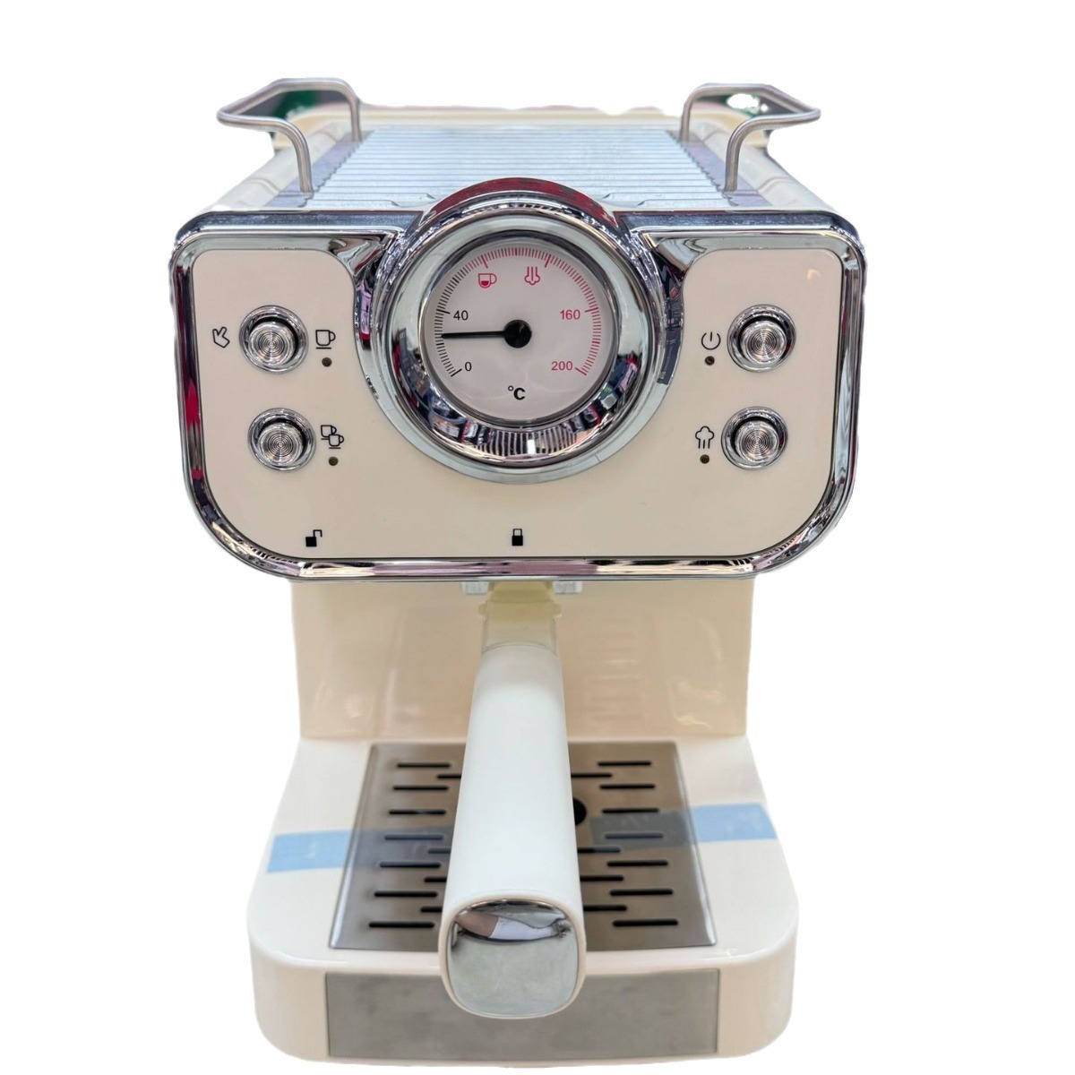 Máquina de café espresso retro hogar completo semiautomático 20bar vapor espuma de leche personalizada