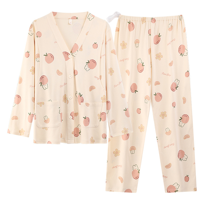 애플 스타일 브이넥 슈트