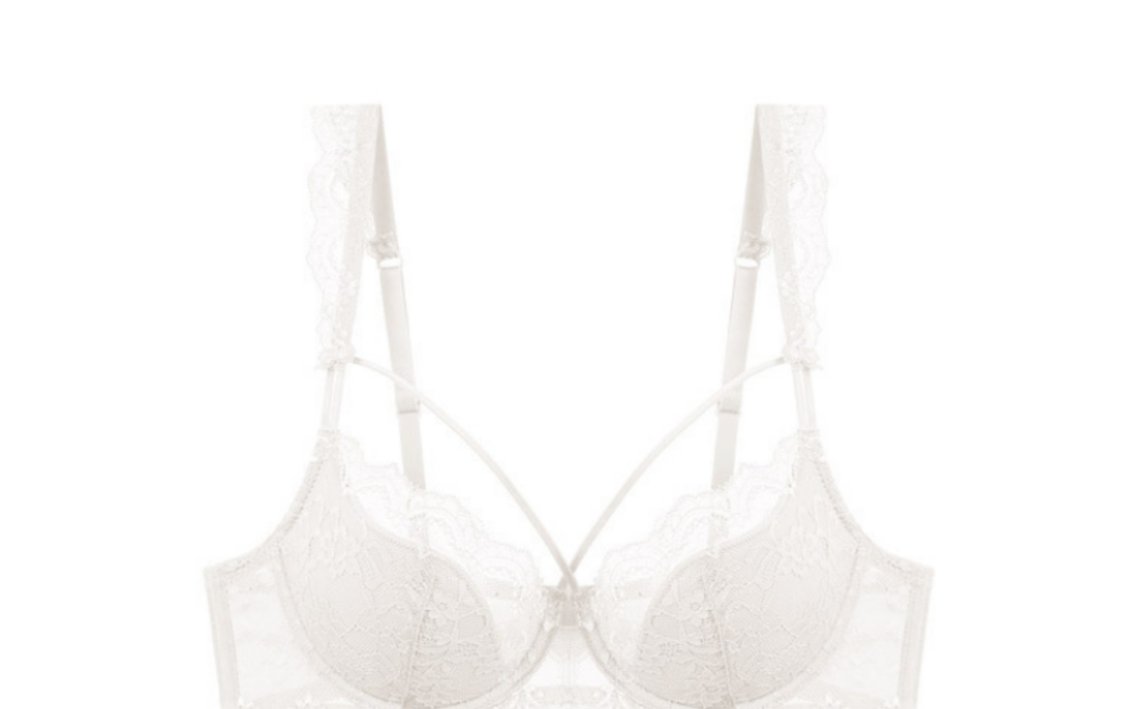 Women's Lace Bra And Briefs Set Comfortable Cotton For Large Bust_voghion.com