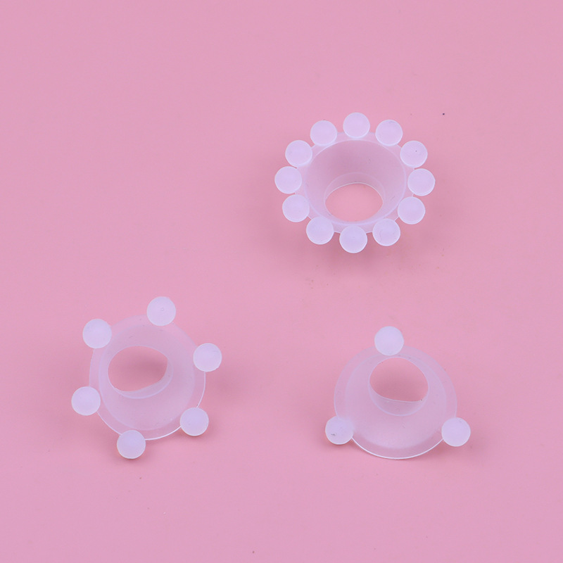 Multi-Bead Silicone Locking Ring with Crystal Beads, Manual Control, Adult Men’s Device — detail image 7