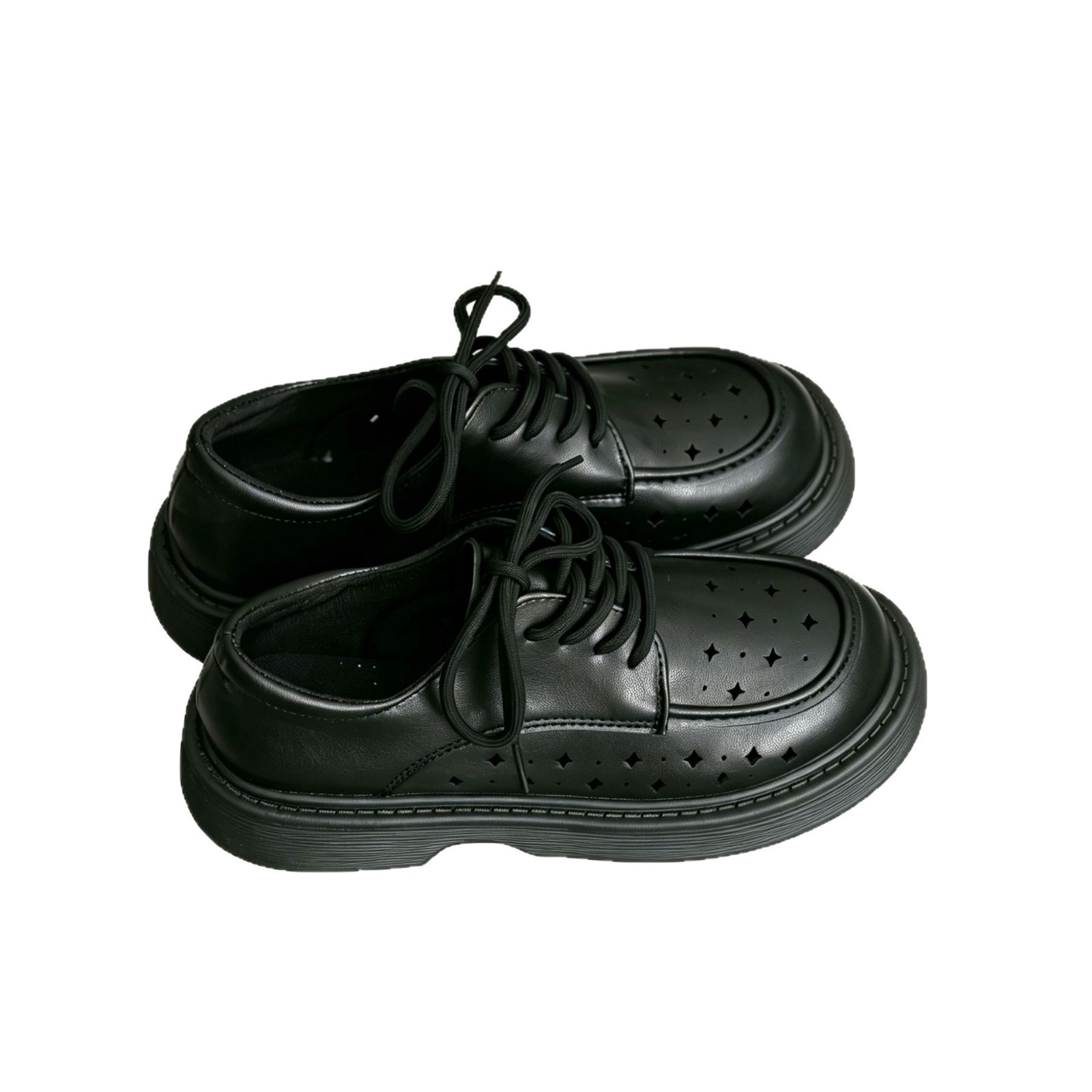 2026 verano nuevo estilo coreano estrella hueco antiolor transpirable zapatos de cuero de negocios de suela suave de cuero casual zapatos de mujer versátiles