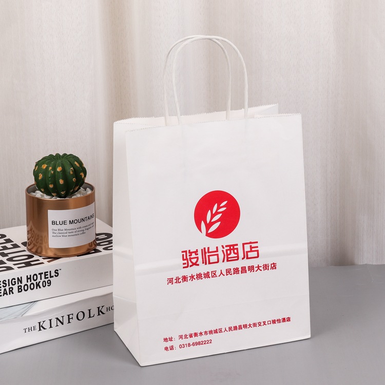 礼品袋服装手提袋化妆品纸袋印刷logo购物袋企业外卖纸袋制作